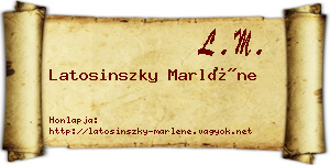 Latosinszky Marléne névjegykártya